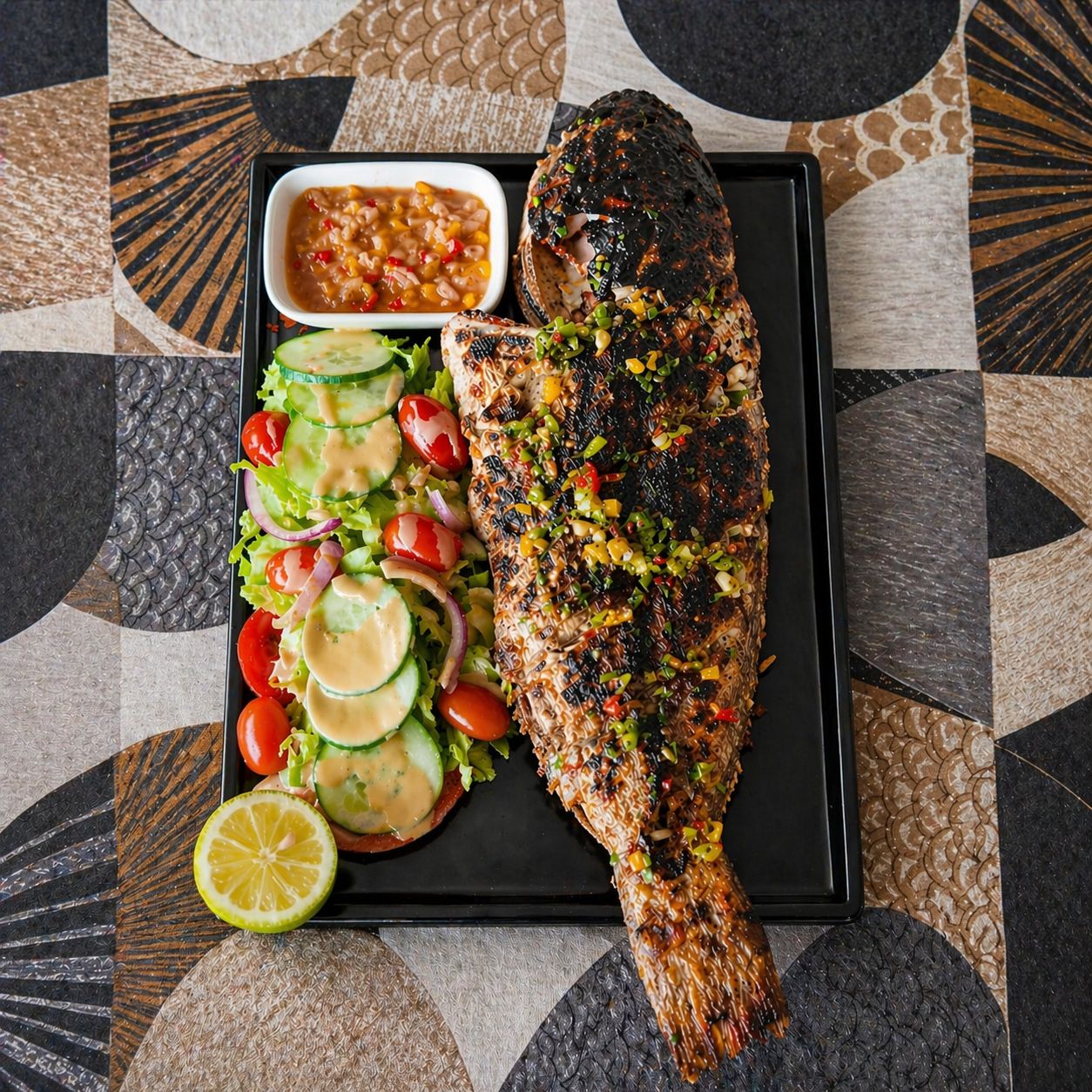 Poisson braisé